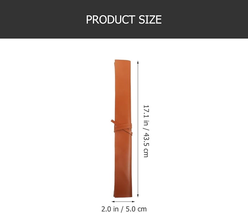 Professional Brown PU Drumstick Carry Bag For 2 Sticks Portable Storage Pouch With Holder - Image 2